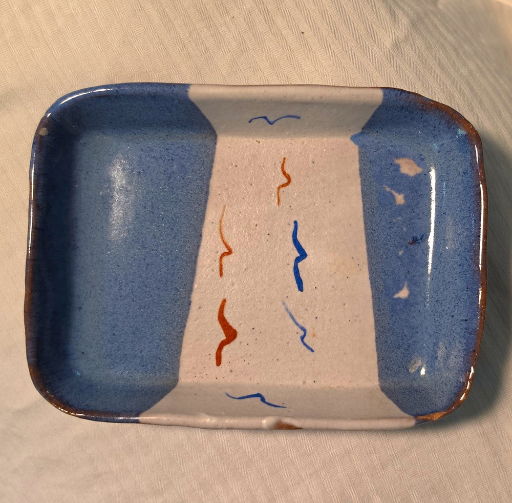 VTG 1985 Jack Fleenor Hillside Pottery Franklin NC Catchall Tray Signed Monogram